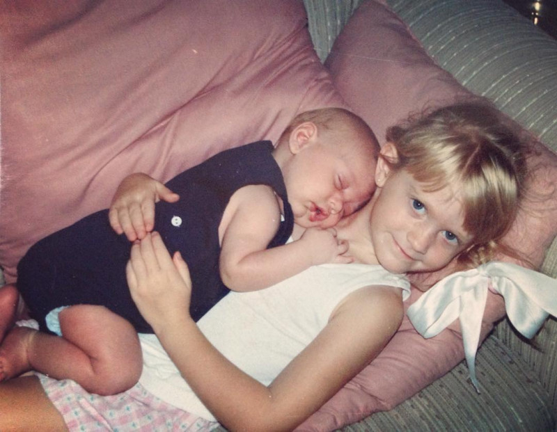  young Austin Butler with his sister