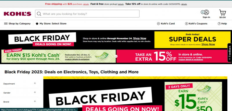 Kohl's Black Friday Deals 2023