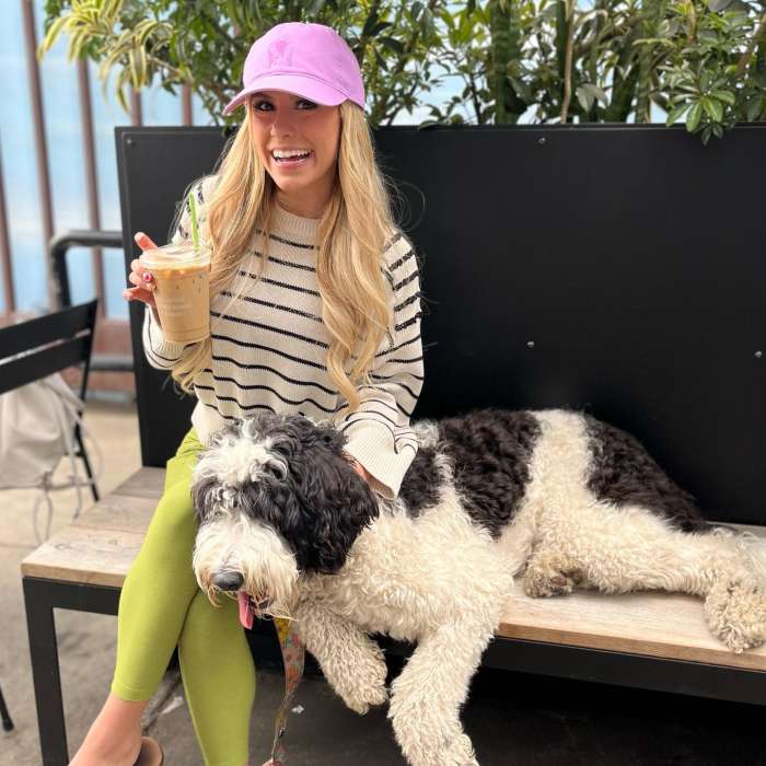 Madisyn Shipman with her dog