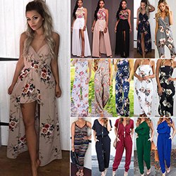 Women Ladies Clubwear Summer Playsuit Jumpsuit Romper Long Pants Party Trousers: 