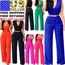 Women Jumpsuit Romper Sleeveless Playsuit Clubwear Trousers Bodycon Pants Outfit: 