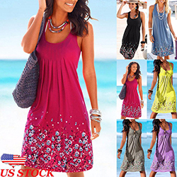 US Women's Summer Boho Short Midi Dress Cocktail Evening Party Beach Sundress: 