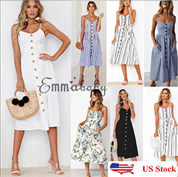 Women's Summer Boho Casual Long Maxi Evening Party Cocktail Beach Dress Sundress: Cocktail Mini Dress,  Plus Size Party Outfits,  Casual Long Maxi,  Black Girl Plus Size Outfit  