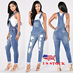 US Womens Skinny Denim Jeans BIB Pants Overalls Straps Jumpsuit Rompers Trousers: Denim Outfits,  Women Sleeveless Dress,  Beach outfit,  Denim Jumpsuit,  Light Blue Pants Outfits  