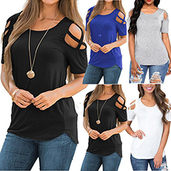 Women Ladies Summer Cotton Short Sleeve Casual Shirt Tops Blouse T-Shirt: 