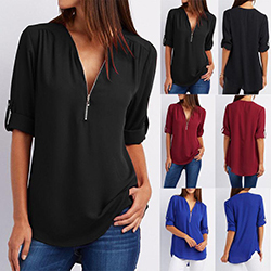 US Fashion Ladies Casual Tops T-Shirt Women Summer Loose Top Long Sleeve Blouse: Women summer fashion outfit  