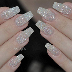 Beautiful Glitter Nails Designs For Special Occasions!: Nail Polish,  Gel nails,  Blue nails,  French manicure,  Glitter Nails  