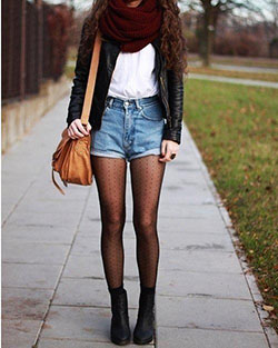 #jeans #shorts #with #tights  ...: 