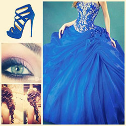 Cute Prom Outfit Ideas: #elegant #blue #eyes #gray #heels #hair #updo #prom #l4l #tags #followme #follow...: 