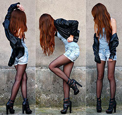 #jeans #shorts #with #tights  ...: 