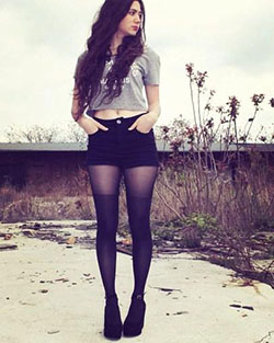 #jeans #shorts #with #tights … on Stylevore