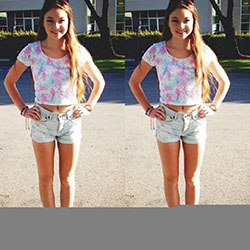 Summer outfits for teenage girls with shortsSlim-fit pants: summer outfits,  Printed Outfits  