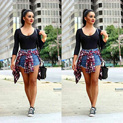 Cut Off Short. Casual Denim Shorts Outfit Ideas for Hot Summer DaysCasual wear Sexy Shorts: Denim Outfits,  Jeans Short,  Outfit Ideas  