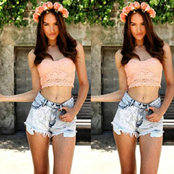 Cute outfits with converse and shorts TumblrCrop top Jean Shorts: summer outfits,  WAISTED SHORTS  