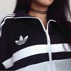 #adidas #black #black_and_white #perfect #stripes #hipster #chokernecklace #love...: Cute Tumblr Outfits  