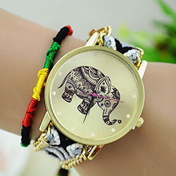 Elefante de la buena suerte ️l #relojesmujer #elephant #tejido #accesorios #relo...: 