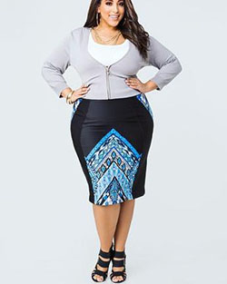Pencil skirt, Ashley Stewart - skirt, fashion, clothing, winter: Plus size outfit,  Twirl Skirt  