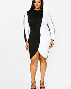 #plussize #blackandwhite #dress #elegant...: 