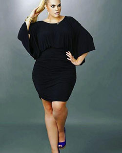 Little black dress, Plus-size clothing, Party dress: Plus size outfit,  Halloween costume,  Plus-Size Model,  red sweater  