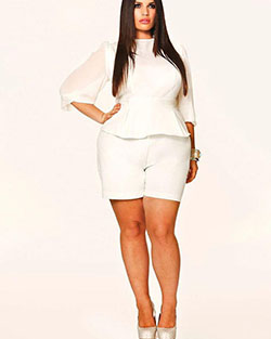 Perfect Plus Size Dress In White To Impress You BF: White Top  