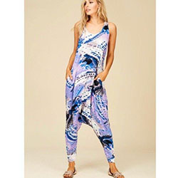 NWT Annabelle Women's Tie Dye Romper Jumpsuit M-L-XL: 