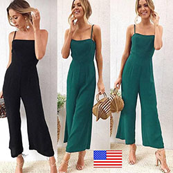 US Summer Womens Sleeveless Bodycon Playsuit Party Romper Long Jumpsuit Trousers: jumpsuit  