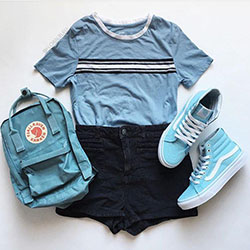 Shorts Outfit Ideas For School Girls: summer outfits  