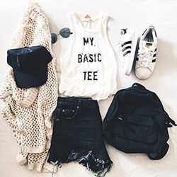 Outfits ideas with shorts - Adidas, fashion, shoe: summer outfits  