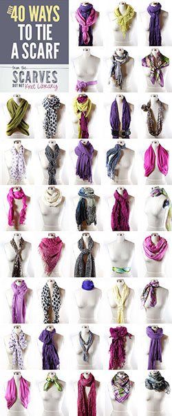 Outfits For Curvy Women : 50+ Ways to Tie a Scarf!: 