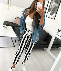Cute outfits Casual wear, Ripped jeans: Casual Outfits,  Printed Outfits  