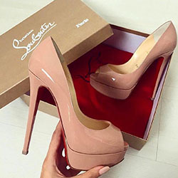 Fashionable High-heeled shoe, Stiletto heel: high heels,  Court shoe,  Peep-Toe Shoe,  Christian Louboutin,  High Heels For Girls  