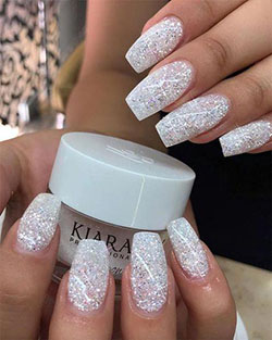 Gorgeous Glitter Nail Ideas for the Holidays...: Nail Polish,  French manicure,  Glitter Nails  
