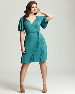 Outfits For Curvy Women : dress plus size: Cute Outfit For Chubby Girl,  BLOCK DRESS  