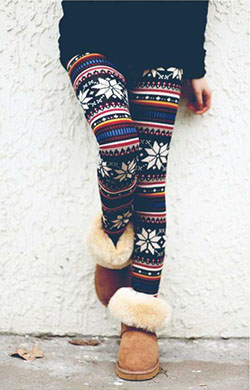 Outfits with Printed Tights: I have these.. Just need some boots like this to go with it: print Trousers  