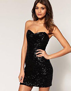 Outfits Ideas for Tall Girls: TFNC Bandeau Sweetheart Sequin Dress $89.53-- comes in gold, green, peach & blac...: Sparkle Dress,  Sequin Outfits  