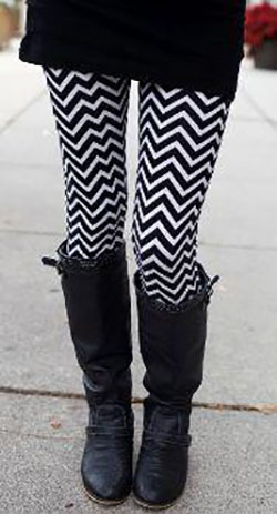 Printed Tights For Women: Black & White Chevron Print Leggings $12.99!!! But I'm too short - otherwise...: print Trousers  