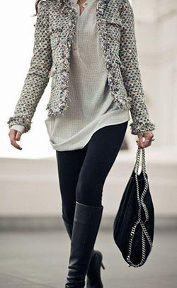 cool This is such a cute outfit with black leggings!...: 