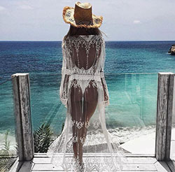 Honeymoon Dresses Ideas 2018: Love the cover up!: 