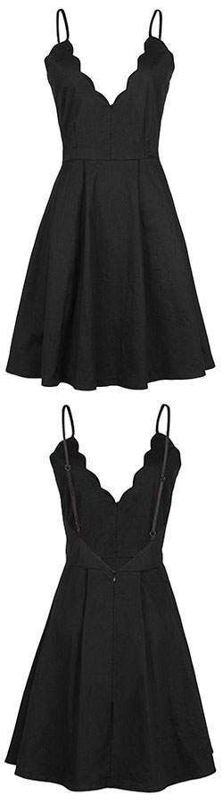 Outfits Ideas for Tall Girls: A cute little black dress to get with $23.99&7 Days Only! This A-line slip dress...: 