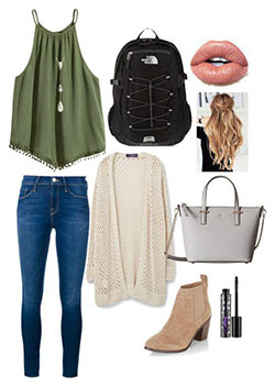 Back to school outfits: Lovely soft colors and details. Latest Fall / Winter Fashion Trends.: 