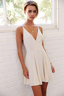 Outfits Ideas for Tall Girls: Sparkle & Fade Strappy Chiffon Skater Dress-Urban Outfitters: Chiffon dresses  