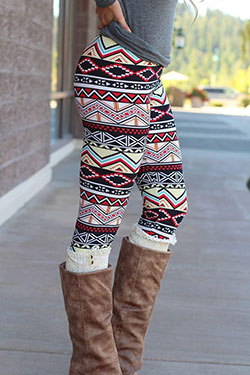 Tumblr Outfits with Printed Tights: NanaMacs Boutique - Chevron Pyramids Aztec Print Leggings,  (www.nanamacs.com/.....: print Trousers  