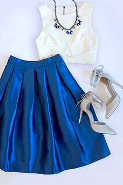 Summer dresses to wear to a wedding : Boxed In Royal Blue Pleated Skirt: 