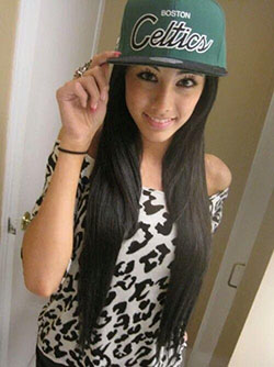 trendy hair styling snap back looks for girls…: Dark skin,  Baseball cap,  Nail art,  Snapback Hair  