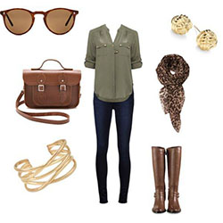 Winter Outfit IdeasBrown, Green and Golden!: 