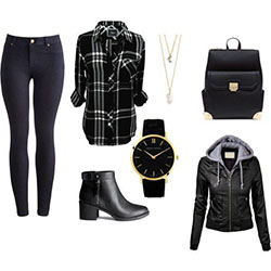 Winter Outfit IdeasBlack by meghan-e-m-keeler on Polyvore featuring polyvore, fashion, style, Rails...: 