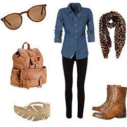 Winter Outfit IdeasBrown Boots: Denim Outfits  