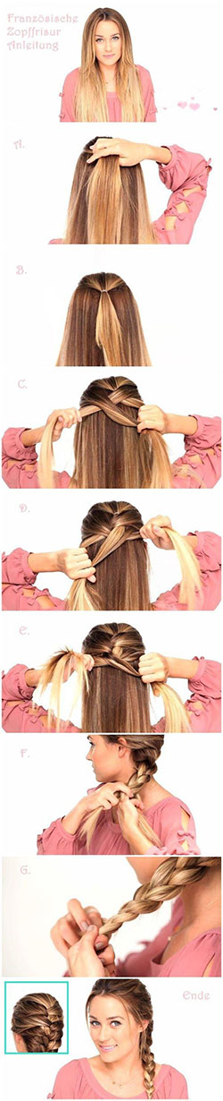 French Braided Hairstyle Tutorial.: 