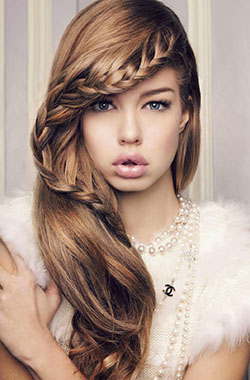 Braided Swept Hippie Hairstyle: 