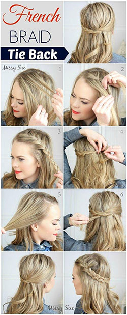 Easy French Braid Hair Tutorial: 